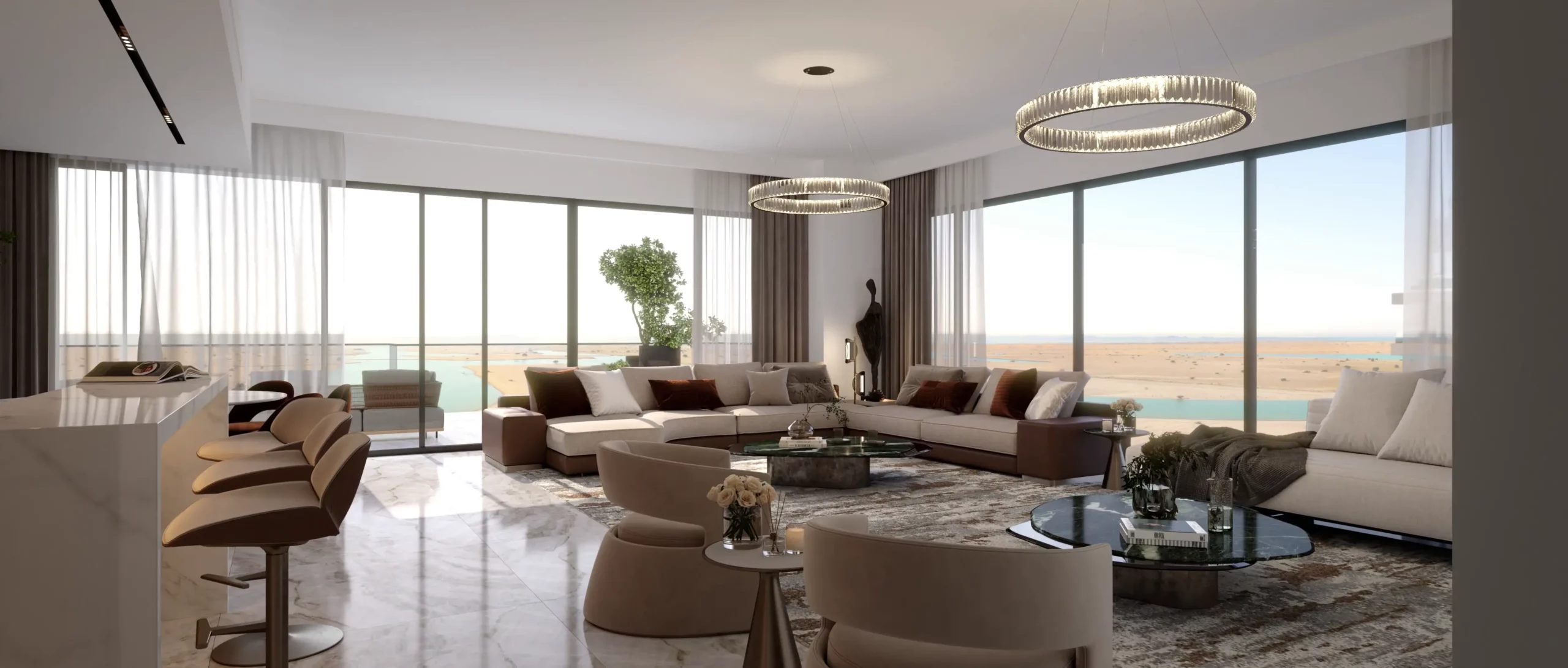 SADAYEM RESIDENCES NHC OBHOR JEDDAH INTERIOR DESIGN living room